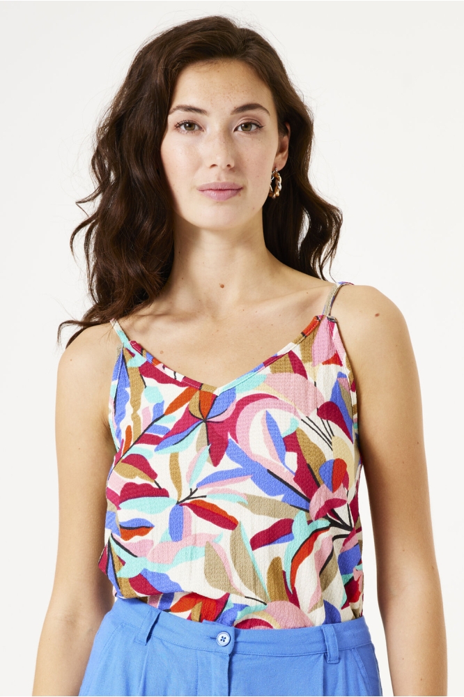 SINGLET MET PRINT D50020 2514 Dazzling Blue